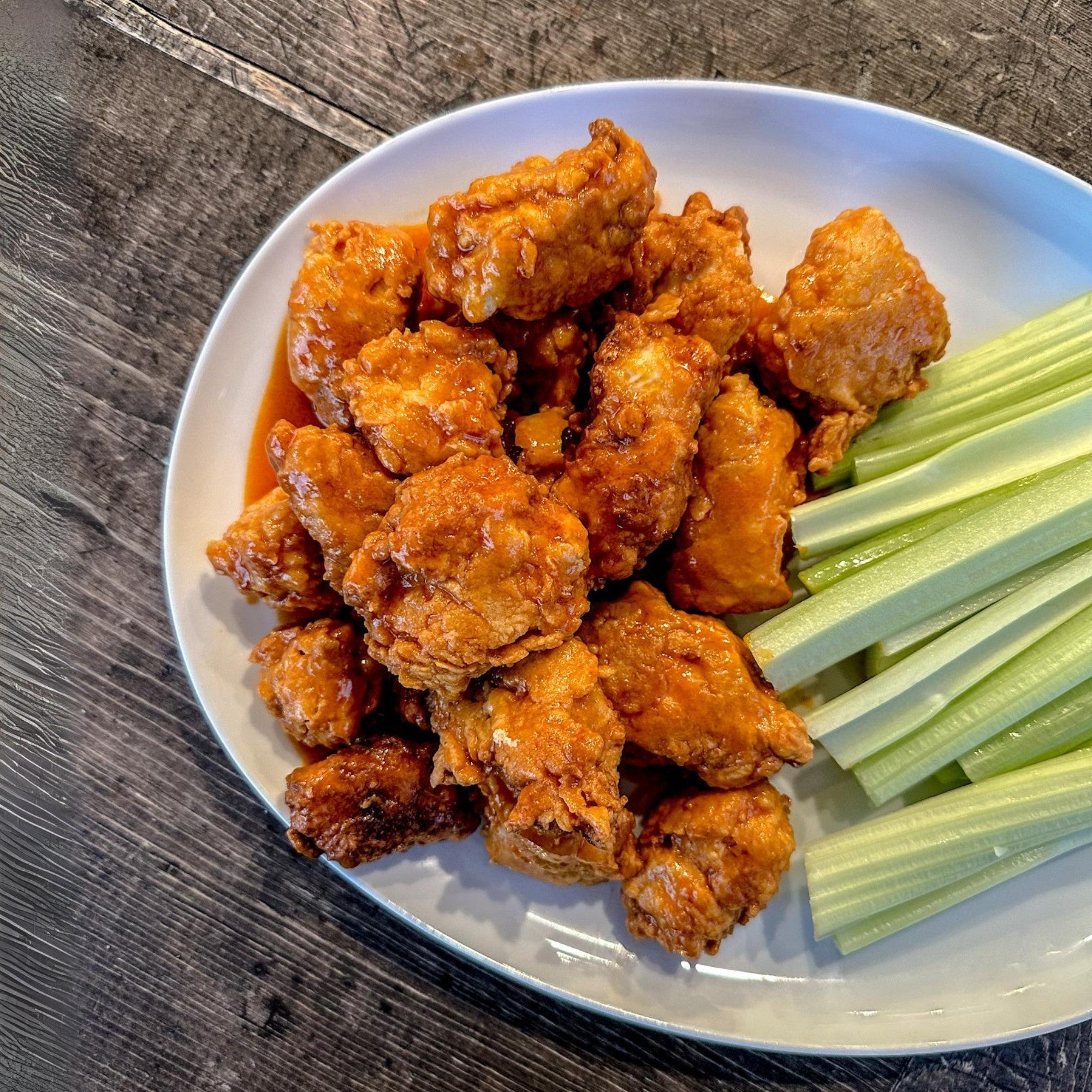 Boneless Garlic Buffalo Wings Olive Branch Oil & Spice