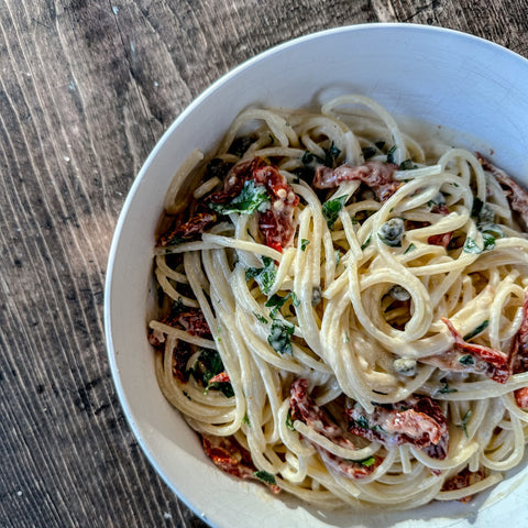 Creamy Sundried Tomato Spaghetti - Olive Branch Oil & Spice