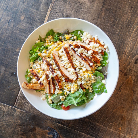 Blackened Chicken Street Corn Salad - Olive Branch Oil & Spice