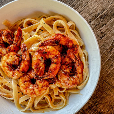 Cajun Shrimp Pasta - Olive Branch Oil & Spice