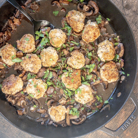 Chicken Marsala Meatballs - Olive Branch Oil & Spice