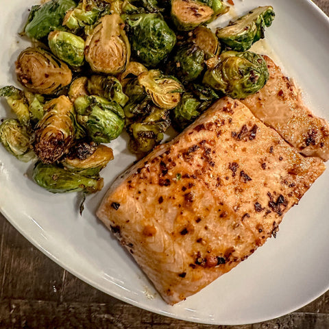 Chili Crisp Salmon and Sprouts