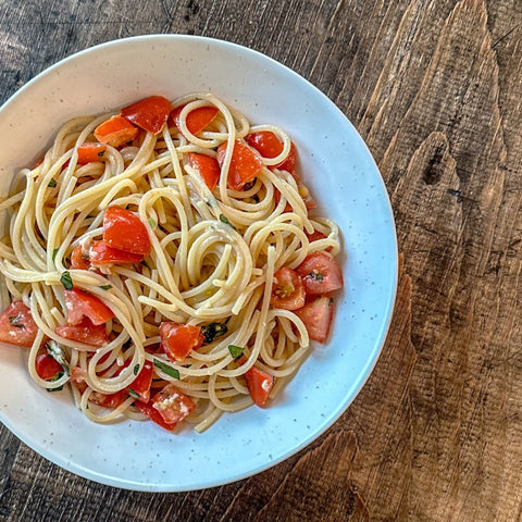 Fresh Tomato and Basil Pasta - Olive Branch Oil & Spice
