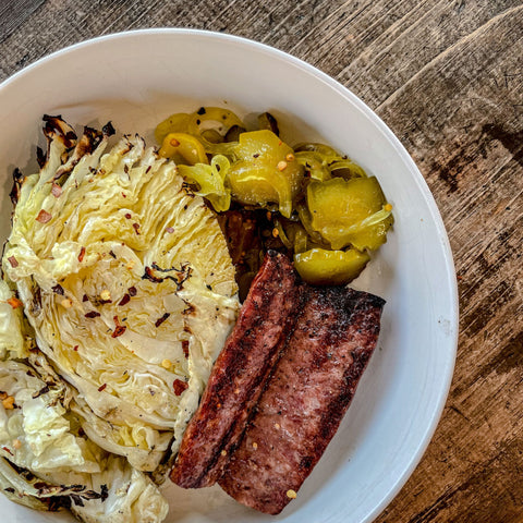 Grilled Cabbage with Kielbasa - Olive Branch Oil & Spice
