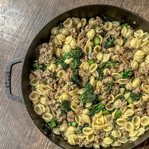 Italian Sausage and Broccolini Pasta - Olive Branch Oil & Spice