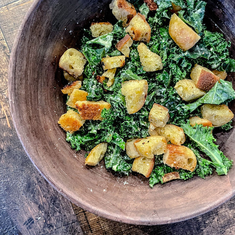 Kale Caesar Salad - Olive Branch Oil & Spice