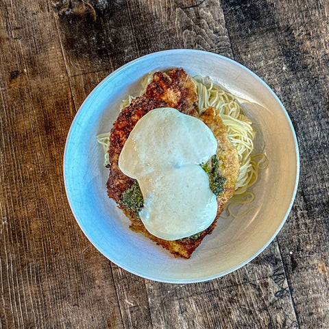 Pesto Chicken Parm - Olive Branch Oil & Spice
