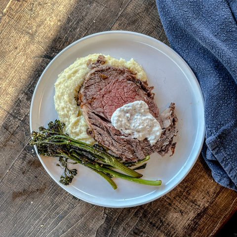 Prime Rib Roast with Horseradish Cream