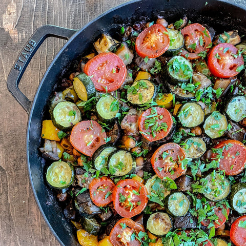 Baked Ratatouille Chickpeas - Olive Branch Oil & Spice