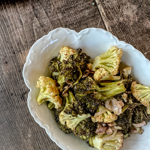 Roasted Broccoli and Cauliflower - Olive Branch Oil & Spice