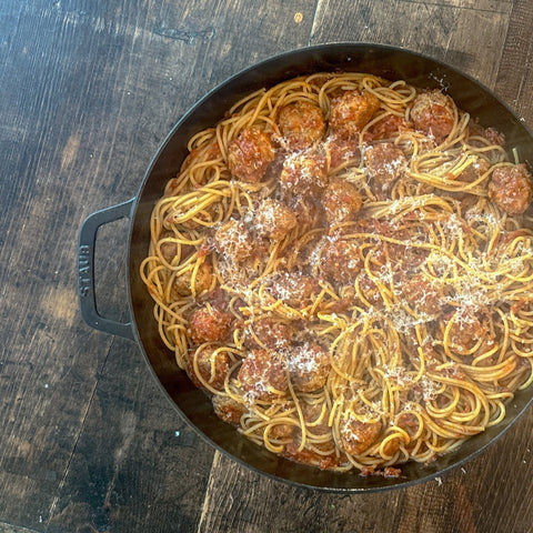 Spaghetti and Meatballs - Olive Branch Oil & Spice