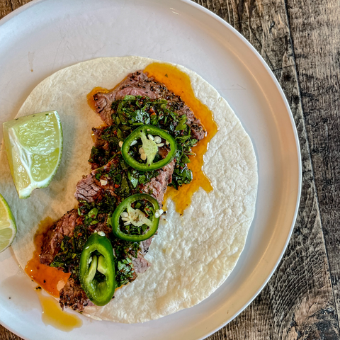 Steak Chimichurri Tacos - Olive Branch Oil & Spice