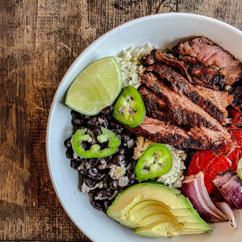 Steak Fajita Bowl - Olive Branch Oil & Spice