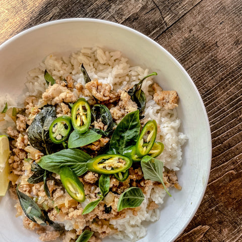 Thai Basil Chicken - Olive Branch Oil & Spice