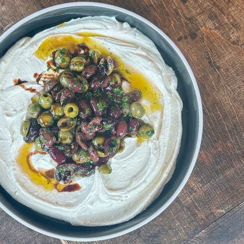 Whipped Feta with Marinated Olives - Olive Branch Oil & Spice