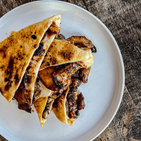 Spicy Mushroom Quesadilla - Olive Branch Oil & Spice