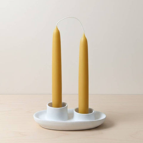 Hand-Dipped Pure Beeswax Taper Candles