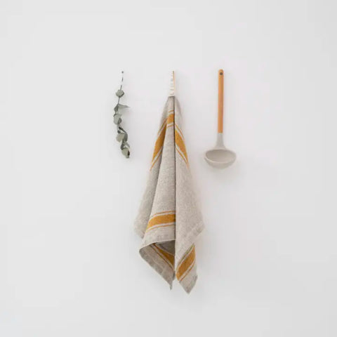 Yellow Linen Towel - Olive Branch Oil & Spice