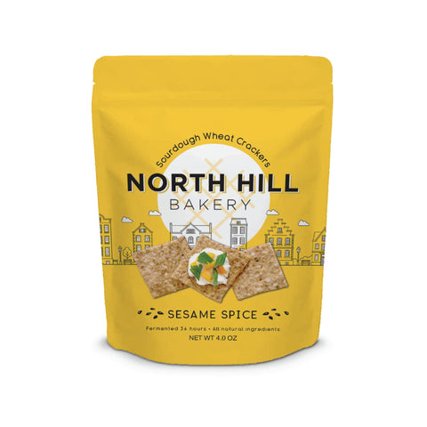 Sesame Spice Sourdough Crackers
