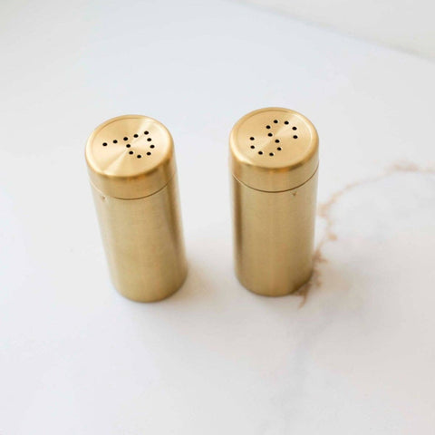 Gold Salt and Pepper Shakers