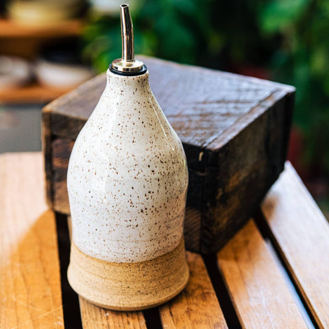 Clay Olive Oil Bottle