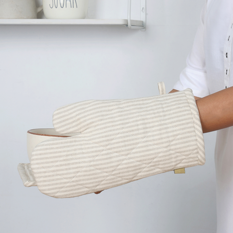 Striped Oven Mitt