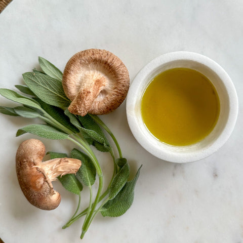 Mushroom and Sage Infused Extra Virgin Olive Oil - Olive Branch Oil & Spice